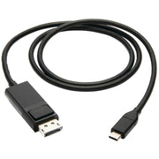 Tripp Lite by Eaton U444-003-DP-BE USB-C to DisplayPort Adapter, M/M, Black, 3 ft. - U444-003-DP-BE