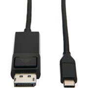 Tripp Lite by Eaton U444-003-DP-BE USB-C to DisplayPort Adapter, M/M, Black, 3 ft.
