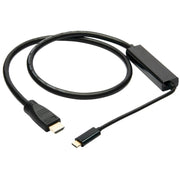 Tripp Lite by Eaton U444-003-H4K6BM USB-C to HDMI Adapter, M/M, Black, 3 ft. - U444-003-H4K6BM
