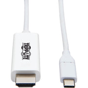 Tripp Lite by Eaton U444-003-H4K6WE USB-C to HDMI Adapter, M/M, White, 3 ft.