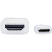 Tripp Lite by Eaton U444-003-H4K6WE USB-C to HDMI Adapter, M/M, White, 3 ft. - U444-003-H4K6WE
