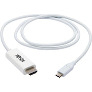 Tripp Lite by Eaton U444-003-H4K6WE USB-C to HDMI Adapter, M/M, White, 3 ft. - U444-003-H4K6WE