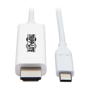 U444-009-H4K6WE_Tripp Lite U444-009-H4K6WE USB-C to HDMI Adapter, M/M, White, 9 ft.