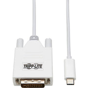 Tripp Lite by Eaton U444-010-DE USB-C to DVI Adapter Cable (M/M), White, 10 ft. (3 m)
