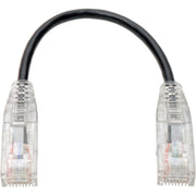 Tripp Lite by Eaton Cat6 UTP Patch Cable (RJ45) - M/M, Gigabit, Snagless, Molded, Slim, Black, 8 in - N201-S8N-BK