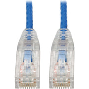 Tripp Lite by Eaton Cat6 UTP Patch Cable (RJ45) - M/M, Gigabit, Snagless, Molded, Slim, Blue, 8 in.