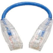 Tripp Lite by Eaton Cat6 UTP Patch Cable (RJ45) - M/M, Gigabit, Snagless, Molded, Slim, Blue, 8 in. - N201-S8N-BL