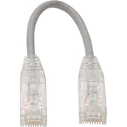Tripp Lite by Eaton Cat6 UTP Patch Cable (RJ45) - M/M, Gigabit, Snagless, Molded, Slim, Gray, 8 in. - N201-S8N-GY