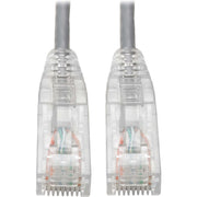 Tripp Lite by Eaton Cat6 UTP Patch Cable (RJ45) - M/M, Gigabit, Snagless, Molded, Slim, Gray, 8 in.