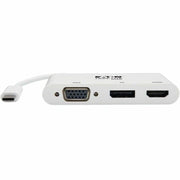 Tripp Lite by Eaton U444-06N-HVDPW USB-C Multiport Adapter - HDMI/DisplayPort/VGA, White - U444-06N-HVDPW