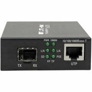 Tripp Lite by Eaton Gigabit SFP Fiber to Ethernet Media Converter, POE+ - 10/100/1000 Mbps - N785-P01-SFP