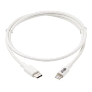 Tripp Lite by Eaton USB-C to Lightning Cable (M/M), White, 3 ft. (0.9 m) - M102-003-WH