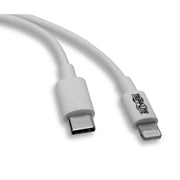 Tripp Lite by Eaton USB-C to Lightning Cable (M/M), White, 3 ft. (0.9 m) - M102-003-WH