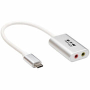 Tripp Lite by Eaton USB-C to 3.5 mm Stereo Audio Adapter - USB 2.0, Silver