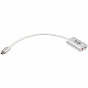 Tripp Lite by Eaton USB-C to 3.5 mm Stereo Audio Adapter - USB 2.0, Silver - U437-002