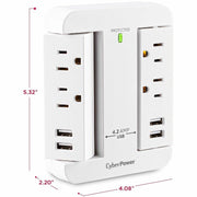 CyberPower Home Office 4-Outlet Surge Suppressor/Protector - P4WSU