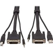Tripp Lite by Eaton P784-006 DVI KVM Cable Kit, 3 in 1 (M/M), 6 ft - P784-006