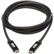 Tripp Lite by Eaton Thunderbolt 3 Cable, M/M, 2 m, Black - MTB3-02M-5A-AB