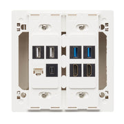 Tripp Lite by Eaton N080-SMB2-WH Mounting Box - White - TAA Compliant - N080-SMB2-WH