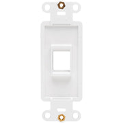 Tripp Lite by Eaton Center Plate Insert, Decora Style - Vertical, 1 Port - N042D-001V-WH