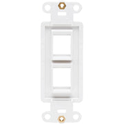 Tripp Lite by Eaton Center Plate Insert, Decora Style - Vertical, 2 Ports - N042D-002V-WH