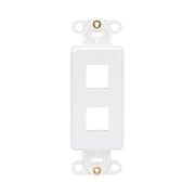 Tripp Lite by Eaton Center Plate Insert, Decora Style - Vertical, 2 Ports - N042D-002V-WH