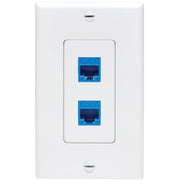 Tripp Lite by Eaton Center Plate Insert, Decora Style - Vertical, 2 Ports - N042D-002V-WH