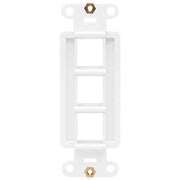 Tripp Lite by Eaton Center Plate Insert, Decora Style - Vertical, 3 Ports - N042D-003V-WH