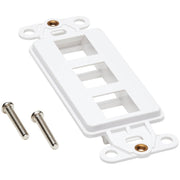 Tripp Lite by Eaton Center Plate Insert, Decora Style - Vertical, 3 Ports - N042D-003V-WH