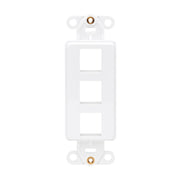 Tripp Lite by Eaton Center Plate Insert, Decora Style - Vertical, 3 Ports - N042D-003V-WH