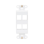 Tripp Lite by Eaton Center Plate Insert, Decora Style - Vertical, 4 Ports - N042D-004V-WH