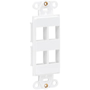 Tripp Lite by Eaton Center Plate Insert, Decora Style - Vertical, 4 Ports