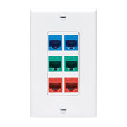 Tripp Lite by Eaton Center Plate Insert, Decora Style - Vertical, 6 Ports - N042D-006V-WH