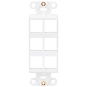 Tripp Lite by Eaton Center Plate Insert, Decora Style - Vertical, 6 Ports - N042D-006V-WH