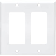 Tripp Lite by Eaton Double-Gang Faceplate, Decora Style - Vertical, White - N042D-200-WH