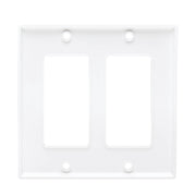 Tripp Lite by Eaton Double-Gang Faceplate, Decora Style - Vertical, White - N042D-200-WH