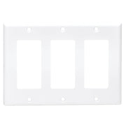 Tripp Lite by Eaton Triple-Gang Faceplate, Decora Style - Vertical, White - N042D-300-WH