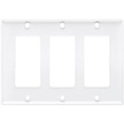 Tripp Lite by Eaton Triple-Gang Faceplate, Decora Style - Vertical, White - N042D-300-WH