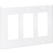 Tripp Lite by Eaton Triple-Gang Faceplate, Decora Style - Vertical, White