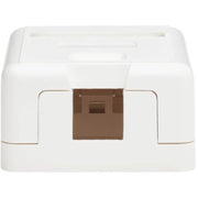 Tripp Lite by Eaton Surface-Mount Box for Keystone Jack - 1 Port, White - N082-001-WH