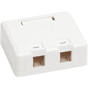 Tripp Lite by Eaton Surface-Mount Box for Keystone Jacks - 2 Ports, White