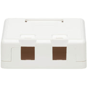 Tripp Lite by Eaton Surface-Mount Box for Keystone Jacks - 2 Ports, White - N082-002-WH