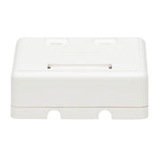 Tripp Lite by Eaton Surface-Mount Box for Keystone Jacks - 2 Ports, White - N082-002-WH