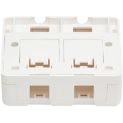 Tripp Lite by Eaton Surface-Mount Box for Keystone Jacks - 2 Ports, White - N082-002-WH