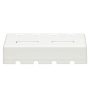 Tripp Lite by Eaton Surface-Mount Box for Keystone Jacks - 4 Ports, White - N082-004-WH