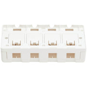 Tripp Lite by Eaton Surface-Mount Box for Keystone Jacks - 4 Ports, White - N082-004-WH