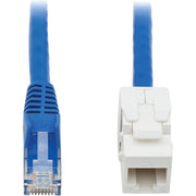 Tripp Lite by Eaton Cat6 Keystone Jack Cable Assembly, RJ45 M/F, 18 in., Blue