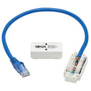Tripp Lite by Eaton Cat6 Junction Box Cable Assembly, 18 in., Blue - N237-P18N-WHSH