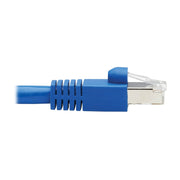 Tripp Lite by Eaton Cat6a Keystone Jack Cable Assembly, RJ45 M/F, 18 in., Blue - N237A-F18N-WHSH