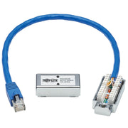 Tripp Lite by Eaton Cat6a Junction Box Cable Assembly, 18 in., Blue - N237A-P18N-WHSH